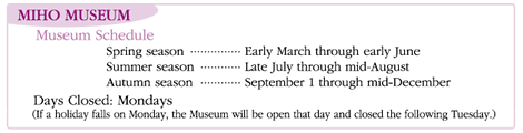 Museum Schedule