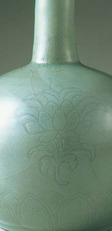 Celadon Jar with Carved and Incised Lotus Design