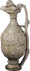 Bird-Headed Ewer with Molded Decoration