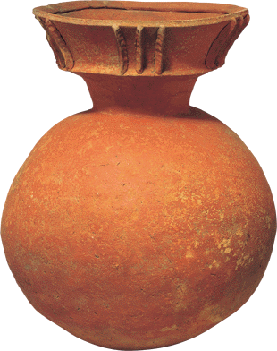 Red Jar with Flaring Mouth