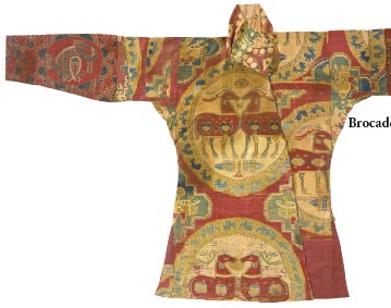 Brocade Outer Robe with Deer in Beaded Roundels