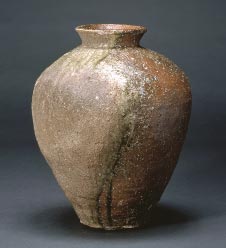 Large Shigaraki Jar with Natural Glaze