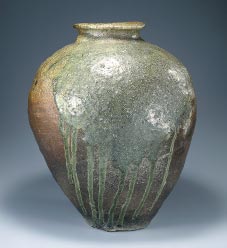 Large Tanba Jar with Natural Glaze