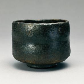 Black Raku Tea Bowl, “Shaka” (Sakyamuni Buddha)