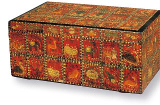 Rectangular Box with Floral Motif