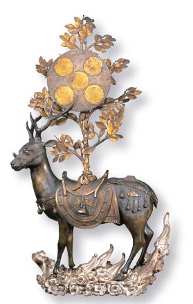 Sculpture of the Divinity of Kasuga Shrine on Holy Deer