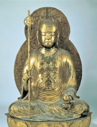 Seated Jizō Bosatsu (Skt., Ksitigarbha Bodhisattva)