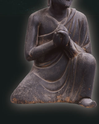 Seated Monk Statue