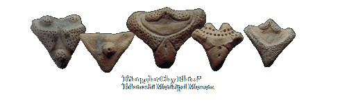 Triangular Clay Plates* 
Tōkamachi Municipal Museum