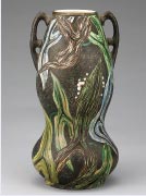 “Vase with handles, flowers and plants design, overglaze enamels”, 
KINKOZAN Sobei VII