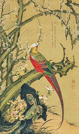 By Itō Jakuchū (1716–1800)
Golden Pheasant in White Plum Tree
MIHO MUSEUM
Exhibited from July 22 to August 9