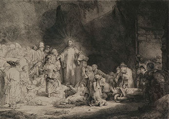 Christ Healing the Sick 
(The Hundred Guilder Prints)
By Rembrandt van Rijn (1606–1669)
Circa 1648
image © Steven Tucker