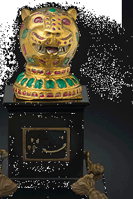 Finial from the throne of Tipu Sultan
c. 1787–9
Diamonds, Rubies, Emeralds and Gold