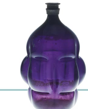 Purple Split Gourd-shaped Sake Decanter
Late Edo period