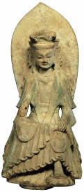 Seated Bodhisattva with One Leg Pendant